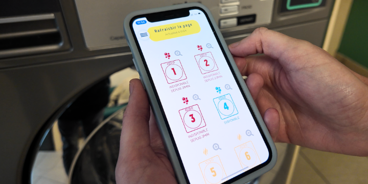 Disponibilité des appareils sur l'application WashOnline